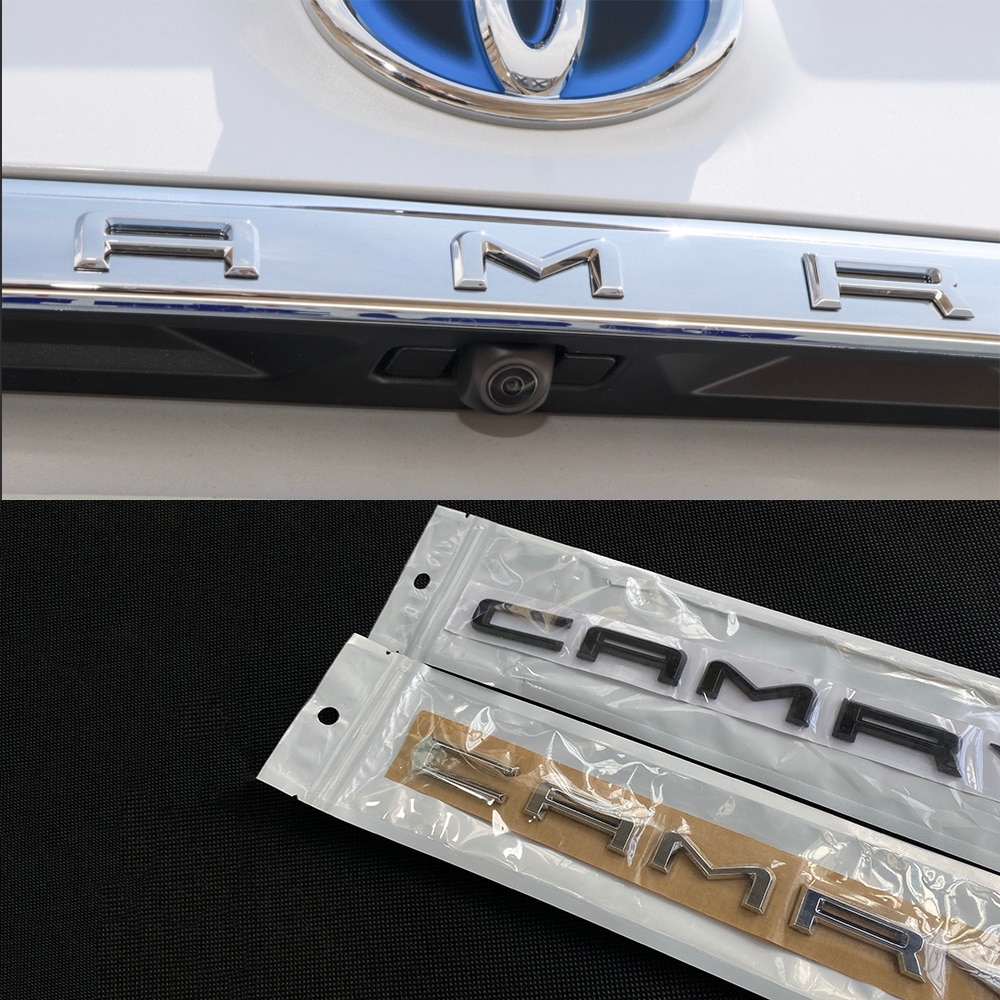 5pcs/set ABS car 3D Letter Rear trunk Decals Emblem badge sticker Decal Car styling auto Accessories For Toyota Camry 2018