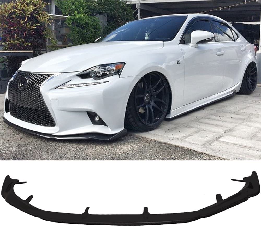 Front Bumper Lip Compatible With 2014-2016 Lexus IS250 IS350, AG Style Black PU Front Lip Finisher Under Chin Spoiler