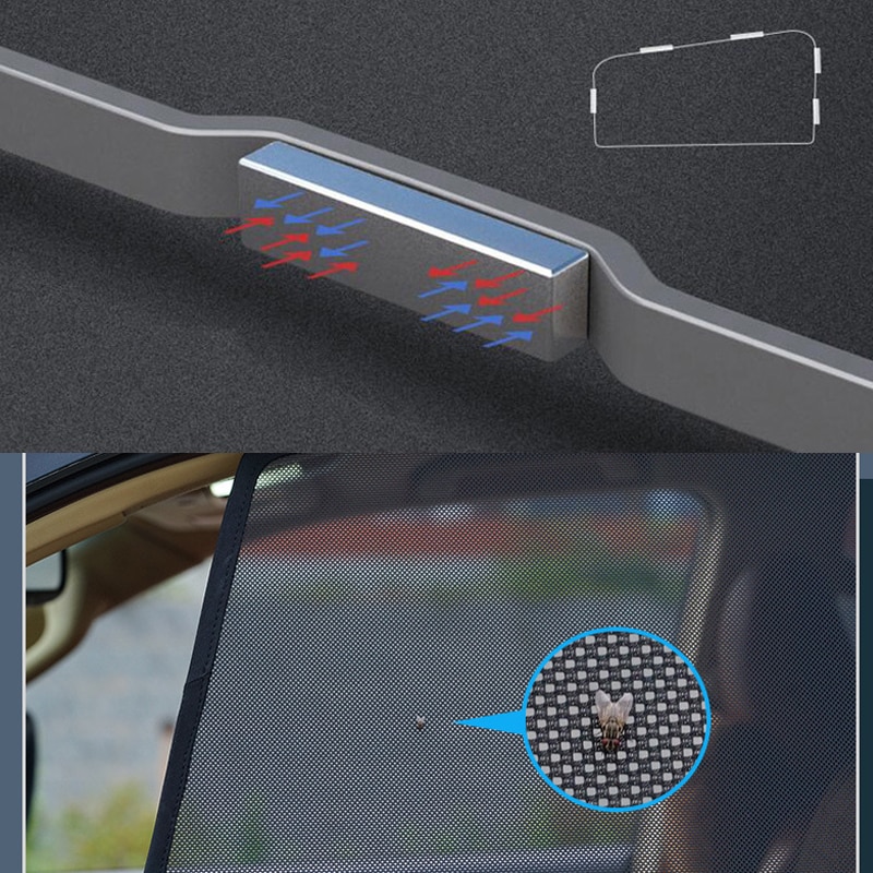 Magnetic Car Sun shade For Toyota Camry 2018 2019 2020 Accessories Mesh Sunshade Side Window Sun Visor Sunscreen Insulation - Image 5