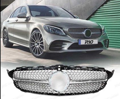 Diamond Grill For Mercedes C Class 15-17